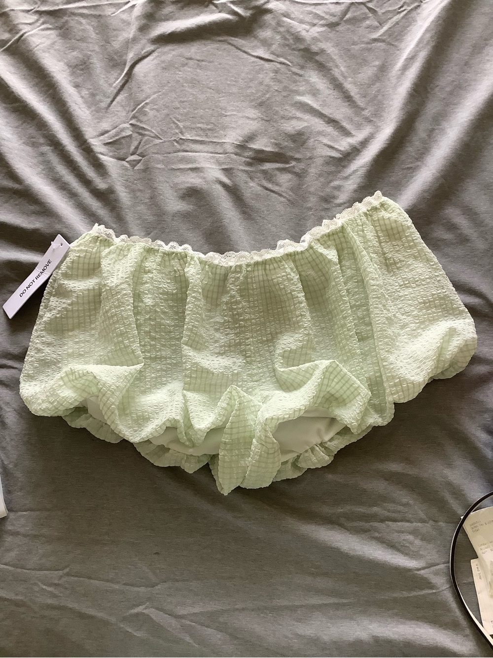 Princess Polly Pale Green Ruched Skort